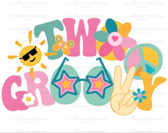 Dos PNG personalizados para el segundo cumpleaños: Diseño de camiseta personalizado (descarga digital)