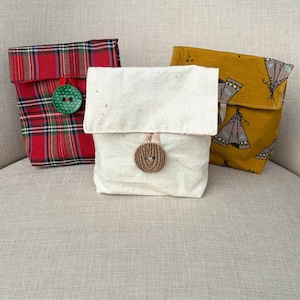 Beginner Fabric Gift Bag Sewing Pattern, Reusable DIY Tutorial (PDF Download)
