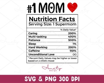 Mom Nutrition Facts SVG PNG, Mom Nutritional Facts svg png, Mother's Day svg, mom svg png, funny sayings mom svg, gift for mom svg png dxf