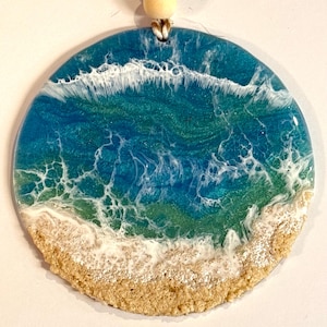 Ocean Ornament | Beach Christmas Ornament | Vacation Souvenir | Beach Ornament | Christmas Ornament | Keepsake | Beach Gift | Waves