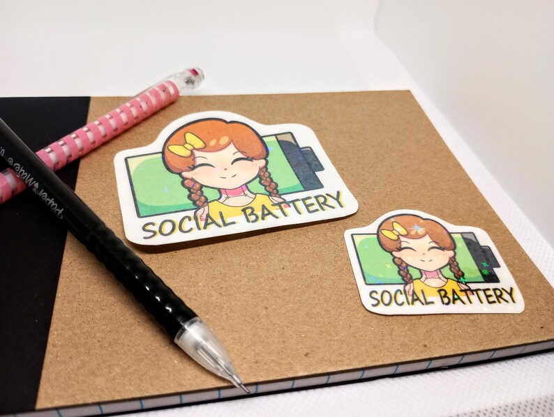 Holographic Extrovert Stickers Normal and Mini - Etsy