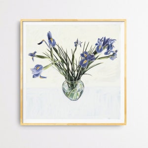 Giclee Art Prints - Floral Art Prints - Beautiful Botanical Art Prints - Irises Art Prints