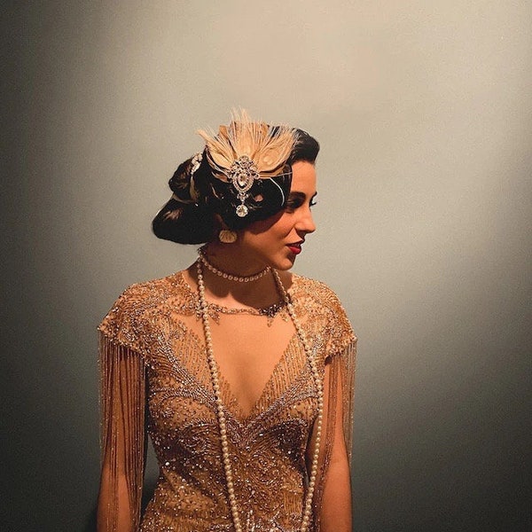Hochzeitsgastkleid Sybil Blush Fransenkleid Jazz Age 1920er Jahre Vintage inspiriert Great Gatsby Art Deco Charleston Downton Abbey Brautjungfernparty