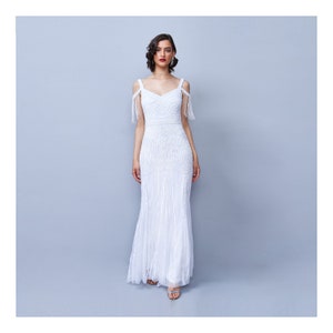 Robe de mariée longue et maxi blanche Chloe grande taille image 6