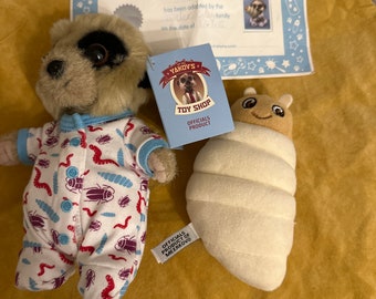 Baby Oleg y Grub con etiquetas y certificado. Juguetes coleccionables de Suricata Oleg Yakovs, compare el mercado. Producto oficial de Meerkovo.