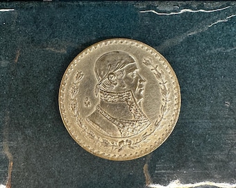 1964 Feinsilber mexikanische Unabhängigkeit Jose Morelos One Peso Münze Sammlerstück