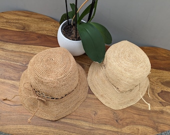 Sombrero de rafia, sombrero de pescador, sombrero de pescador de rafia, sombrero de paja, sombrero de verano, sombrero de rafia de ganchillo, sombrero de playa, sombrero de pescador, sombrero de vacaciones
