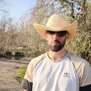 Chapéu de palha masculino, chapéu de palha, chapéu de palha vintage, chapéu decorativo, chapéu feminino, chapéu de verão, chapéu de cowboy imagem 15