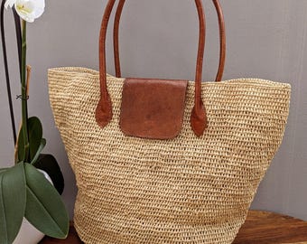 Handbag, raffia bag, elegant raffia bag, crochet bag, summer bag, women's crochet bag, gift idea bag, women's handbag, straw basket