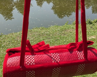 Picnic mat, beach mat, foldable beach mat, yoga mat alternative, camping equipment, boho decor, straw mat