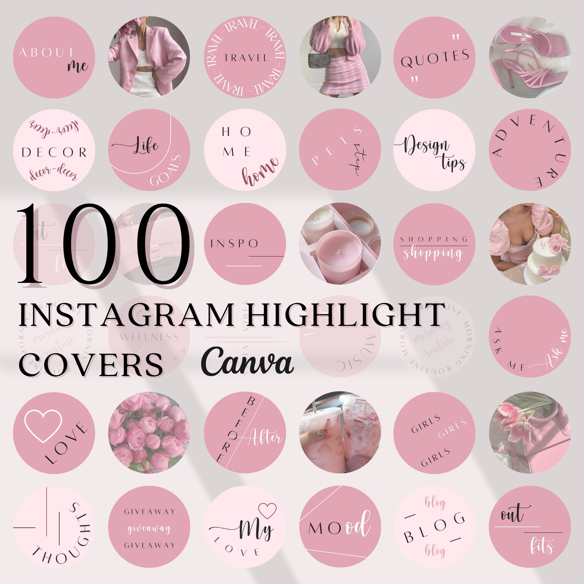 Instagram Highlight Covers Aesthetic: 100 Free Templates