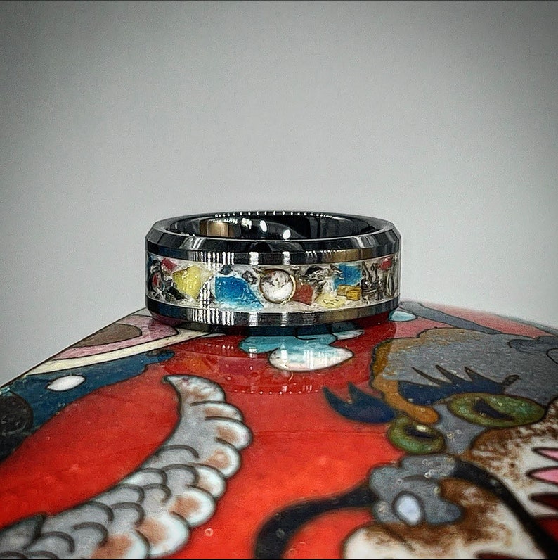 Meiji Japanese Vase Ring, Unique Engagement Band, Bushido, Japanese Art, Japanese Jewelry, Artisan Ring, Rare, Meiji, Japanese Ring image 2