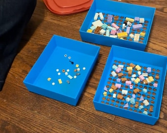 3-Tier Organizer Trays for Small Blocks | Customizable Colors | Not affiliated with Lego brand