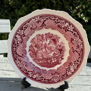 Ciotola per zuppa Vista rosso/rosa vintage Mason