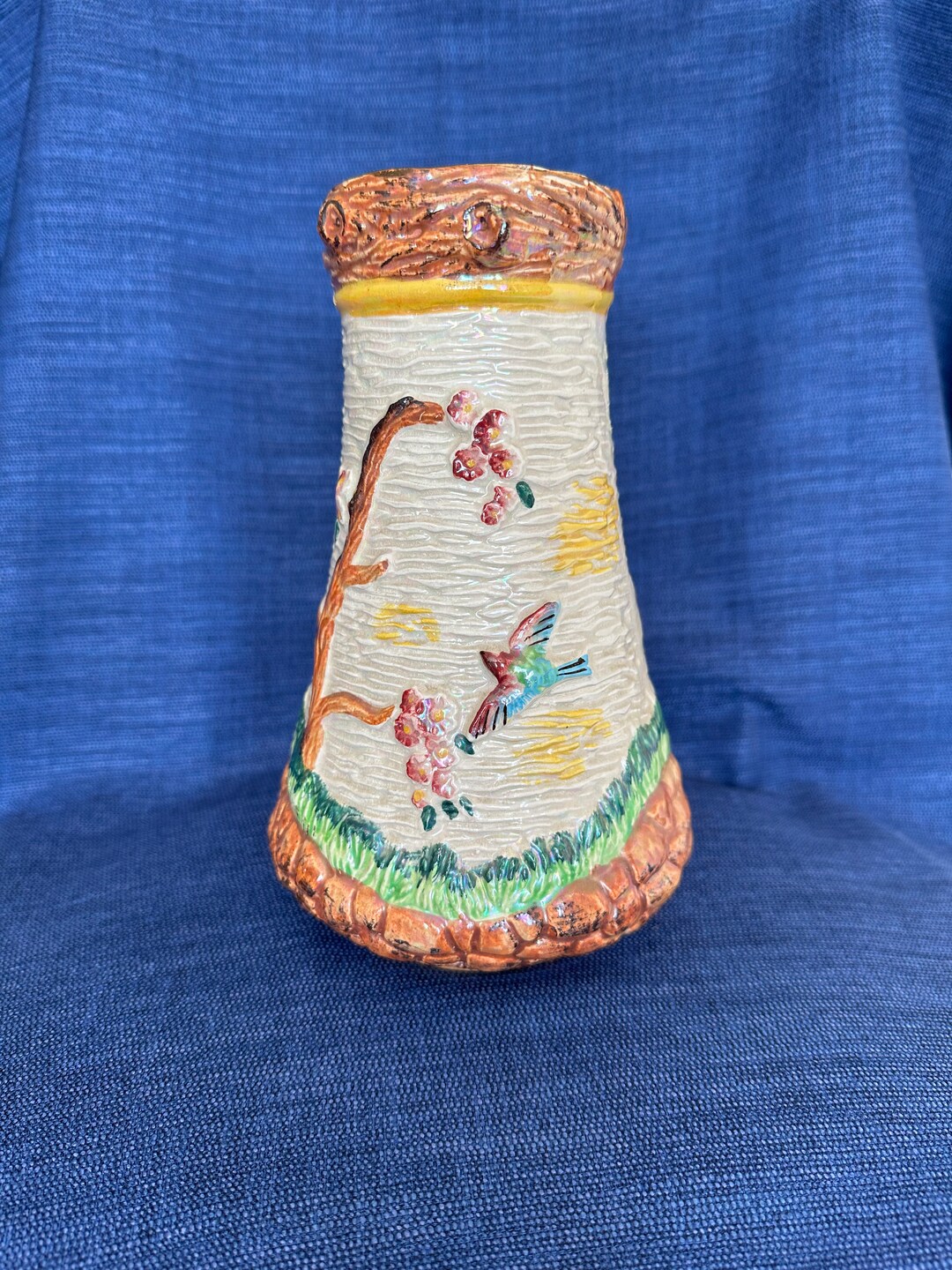 Vintage Arthur Wood Lustre Vase in Cherry Blossom Pattern Etsy