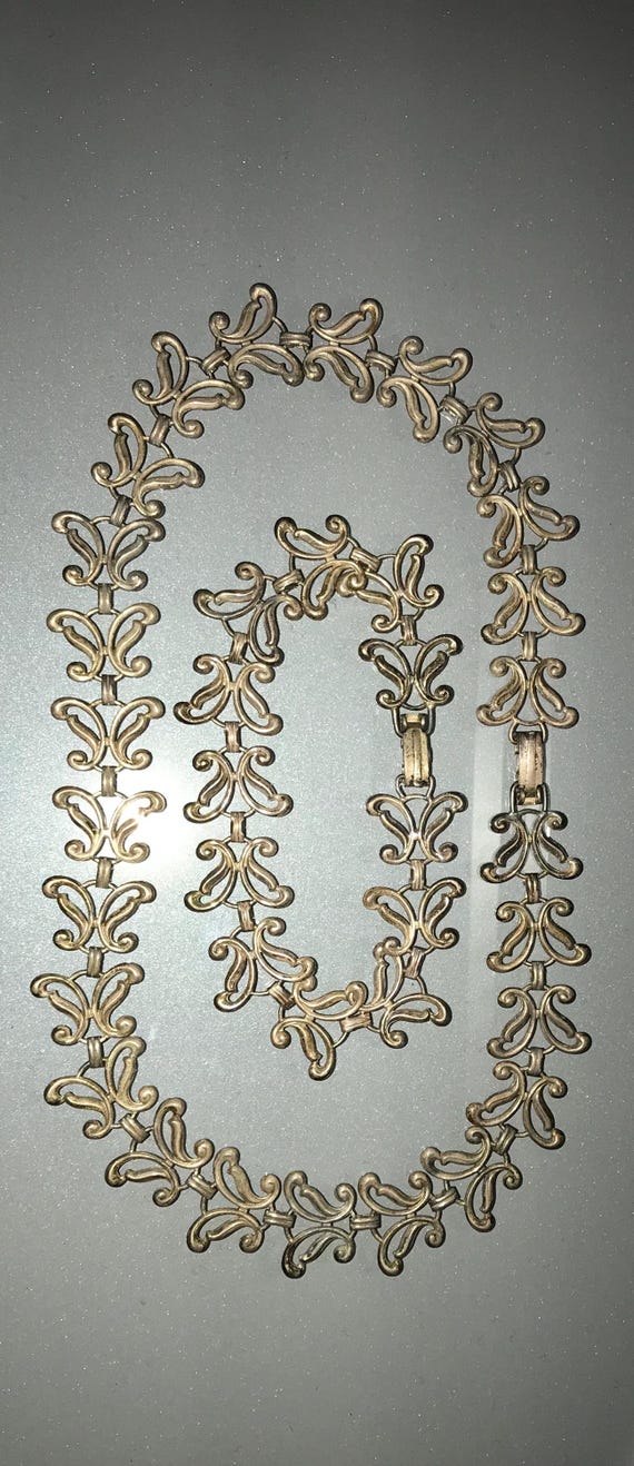 Art Deco 835 Silver Necklace Choker With Bracelet by KH Germany