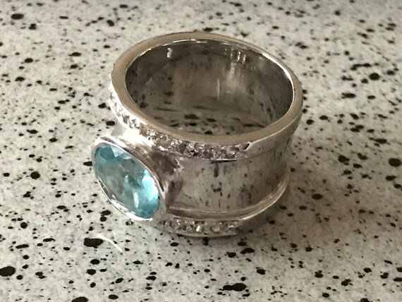 Ring mit blauen Stein 925 Silber Silberschmuck al… - image 3