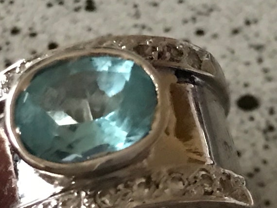 Ring mit blauen Stein 925 Silber Silberschmuck al… - image 8