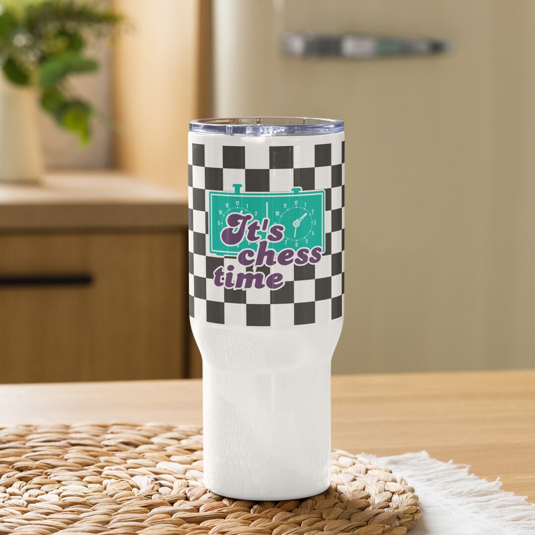 Chess Travel Mug – Chess Set Pattern Insulated Coffee Cup - Etsy