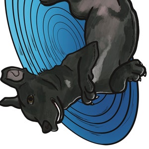 Playful Dog Coloring Page - Just download and print with regular paper!