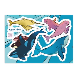 Walvissen Jumbo Stickervel