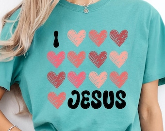 Chemise J'aime Jésus Chemise religieuse Chemise amant de Jésus Chemise de prière Chemise inspirée de la foi