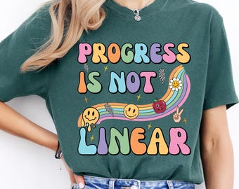 Special Education Shirt Progress Is Not Linear Shirt Gift For SPED Teacher Inclusive Education Shirt Behavior Analyst Shirt