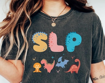 Chemise dinosaure orthophoniste Cadeau orthophoniste Chemise orthophoniste Chemise langue des signes Chemise AAC
