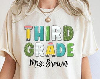 Custom Third Grade Teacher Shirt 3rd Grade Teacher Shirt 3rd Grade Squad Shirt Teacher Appreciation Gift