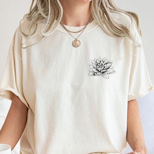 Lotus Pocket Size Shirt Yoga Meditation Shirt Lotus Flower Shirt Spiritual Gift Mandala Shirt