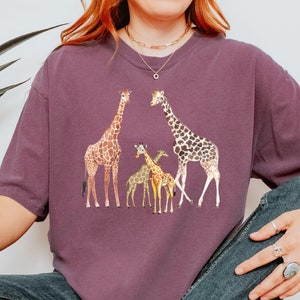 Giraffe Family Shirt Giraffe Lover Gift Zoo Animal Shirt Safari Shirt Giraffe Vibes Shirt