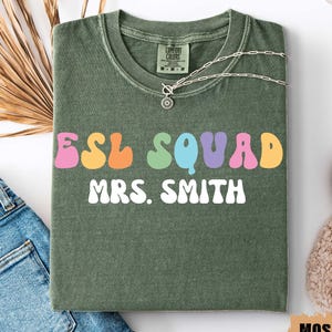 Custom ESL Teacher Shirt ESL Squad Shirt Multilingual Teacher Shirt Customized Esol Teacher Shirt
