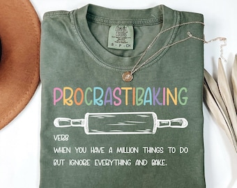 Chemise Procrastibaking : t-shirt Baker Chef Comfort Colors