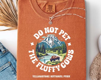 Yellowstone National Park Shirt: Fluffy Cows Family Vacation Tee