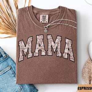 Floral Lace Pattern Mama Shirt - Comfort Colors New Mom Tee