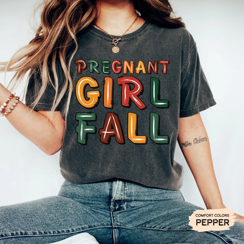 Pregnant Girl Fall Shirt Halloween Maternity Shirt Expecting Mom Gift