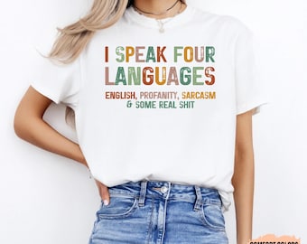 T-shirt Langues sarcastiques : T-shirt drôle d'attitude