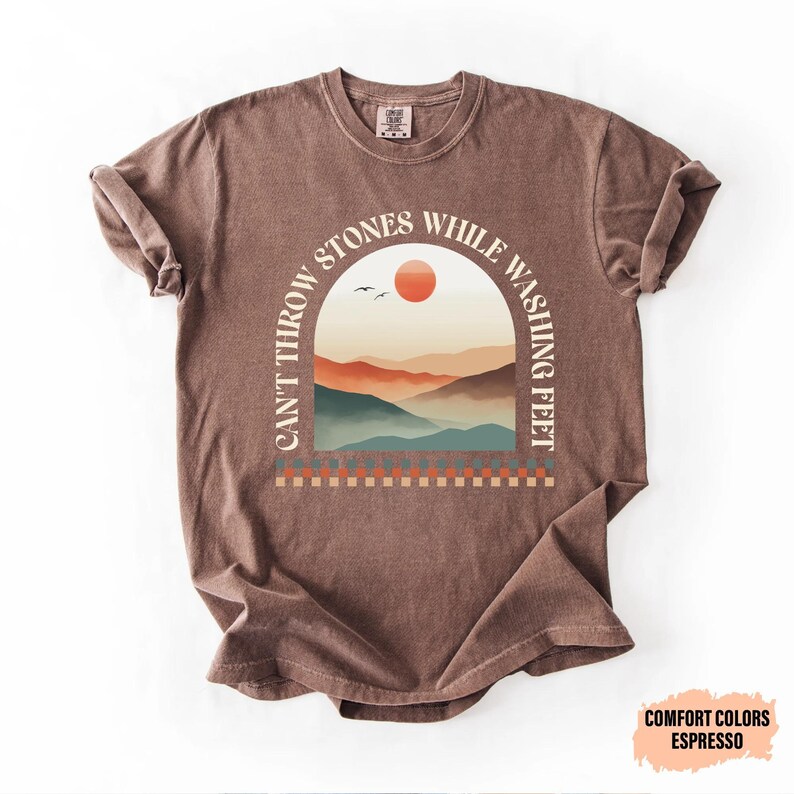 Bible Verse Shirt Can't Throw Stones While Washing Feet Shirt Women Christian Shirt Prayer Shirt Worship Shirt image 11