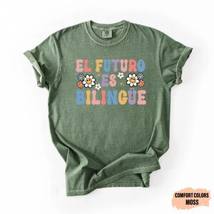 Dual Language Teacher Shirt El Futuro Es Bilingüe Shirt Gift For Spanish Teacher Maestra Shirt image 2