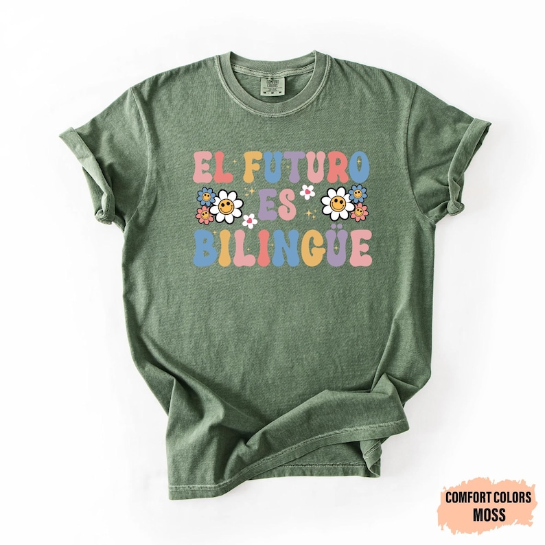 Dual Language Teacher Shirt El Futuro Es Bilingüe Shirt Gift For Spanish Teacher Maestra Shirt image 2