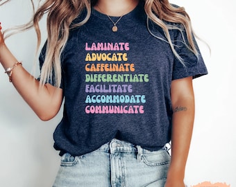 T-shirt pour enseignant d'éducation spécialisée : défenseur, t-shirt de l'équipe Caffeinate