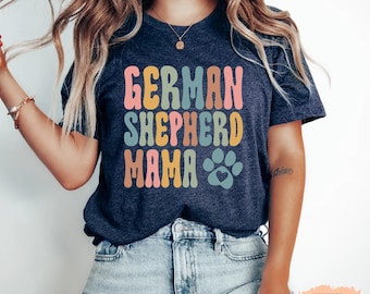 German Shepherd Mama Comfort Colors Tee, Dog Mom Shirt