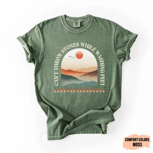 Bible Verse Shirt Can't Throw Stones While Washing Feet Shirt Women Christian Shirt Prayer Shirt Worship Shirt image 2