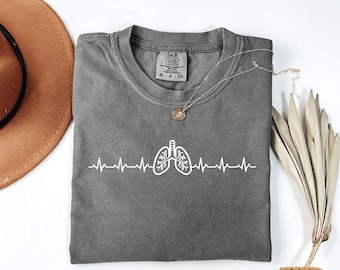 Lungs Heartbeat Shirt: Respiratory Therapist Gift