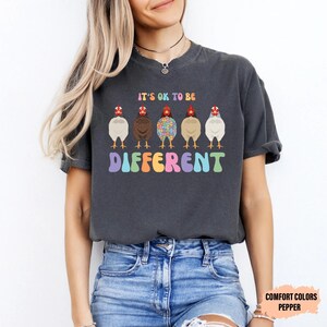 Autism Support Shirt It's Ok To Be Different Shirt Autism Mom Shirt Autism Awareness Shirt image 4
