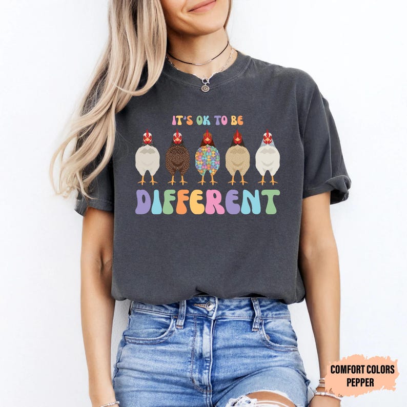 Autism Support Shirt It's Ok To Be Different Shirt Autism Mom Shirt Autism Awareness Shirt image 4