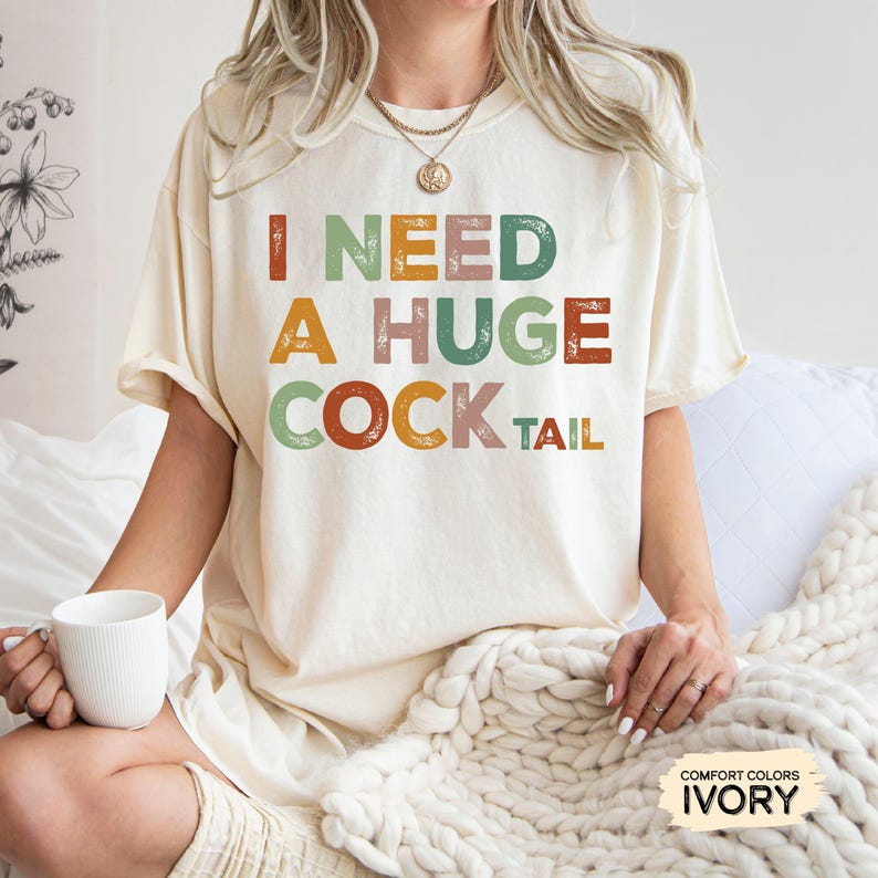 Funny Cocktail Shirt: I Need A Huge Cocktail - Humor Alcohol Tee image 2