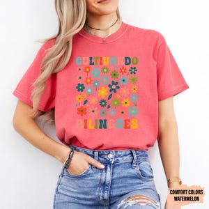 Dual Language Shirt Cultivando Bilingües Shirt Floral Spanish Teacher Shirt Maestra Bilingüe Shirt image 8