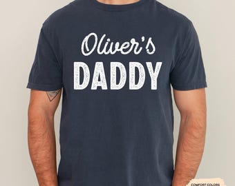 Custom Dad Shirt: Personalized New Daddy Gift, Kid Name Shirt