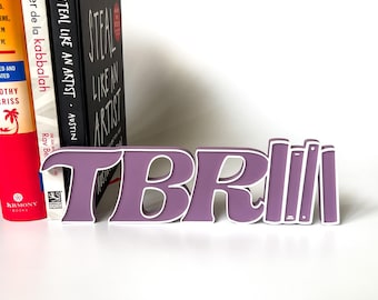 Library TBR Sign for Bookshelf Decor, Book Nook Library Sign, 3d Printed Bookshelf Sign, To Be Read Book Sign, Unique Bookish gift